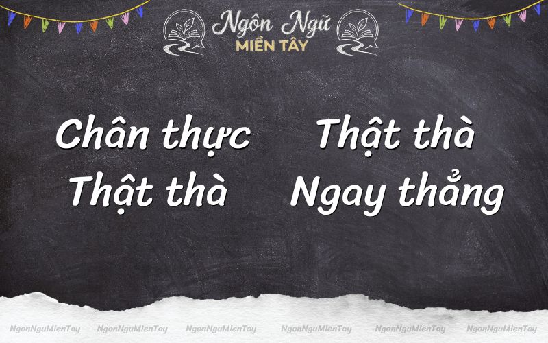 Các từ đồng nghĩa với từ chân thật