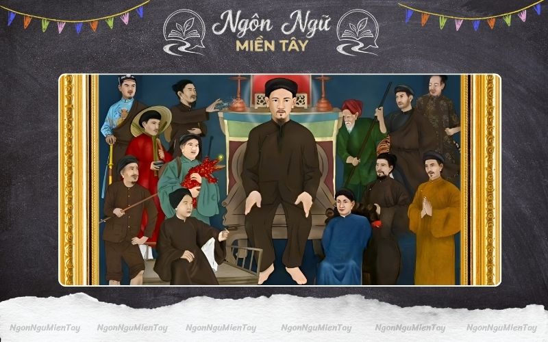 Tranh minh họa 12 đệ tử của Phật Thầy Tây An