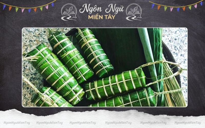 Ở miền Tây, bánh tét là loại bánh truyền thống xuất hiện trong dịp Tết