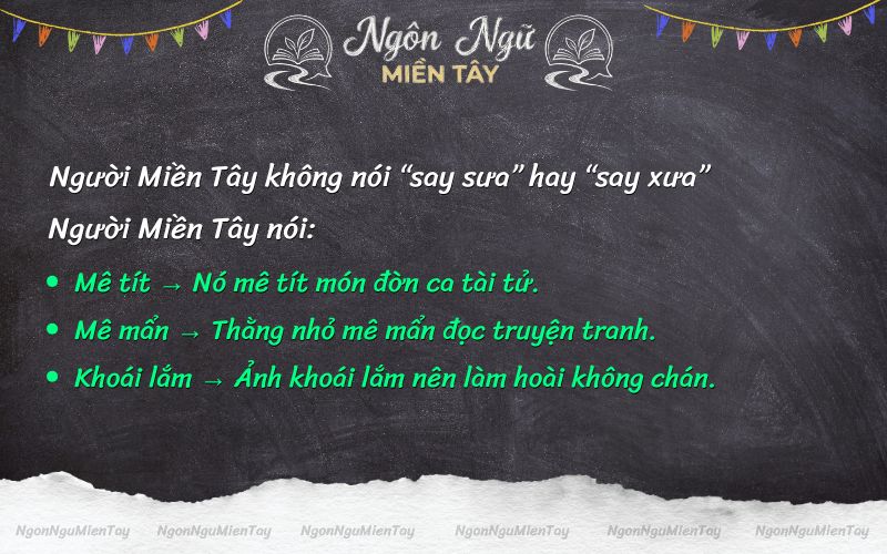 Cách người miền Tây dùng từ "say sưa" trong giao tiếp